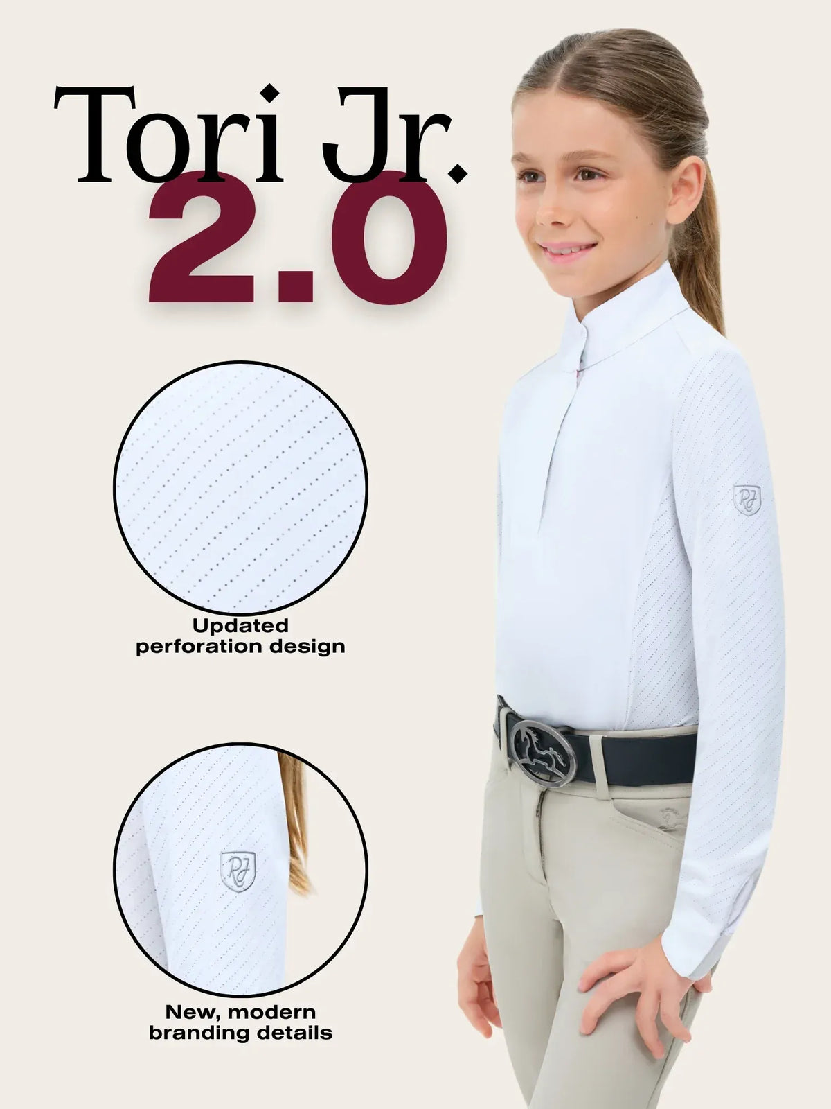 RJ Classics Kid's Show Shirt RJ Classics- Tori Jr 2.0 Show Shirt equestrian team apparel online tack store mobile tack store custom farm apparel custom show stable clothing equestrian lifestyle horse show clothing riding clothes RJ Classics- Tori Jr 2.0 Show Shirt horses equestrian tack store