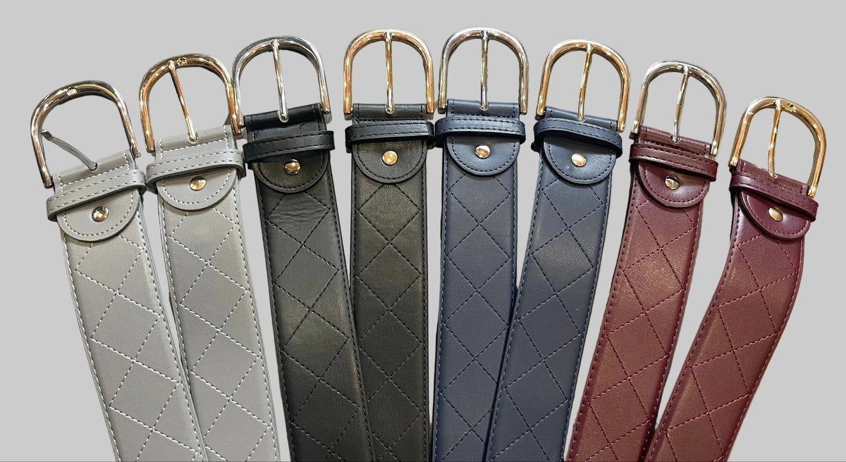 Mane Street Belt Mane Street- Quilted Leather Belts equestrian team apparel online tack store mobile tack store custom farm apparel custom show stable clothing equestrian lifestyle horse show clothing riding clothes Mane Street- Quilted Leather Belts horses equestrian tack store