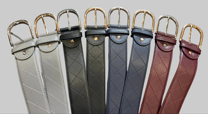 Mane Street Belt Mane Street- Quilted Leather Belts equestrian team apparel online tack store mobile tack store custom farm apparel custom show stable clothing equestrian lifestyle horse show clothing riding clothes Mane Street- Quilted Leather Belts horses equestrian tack store