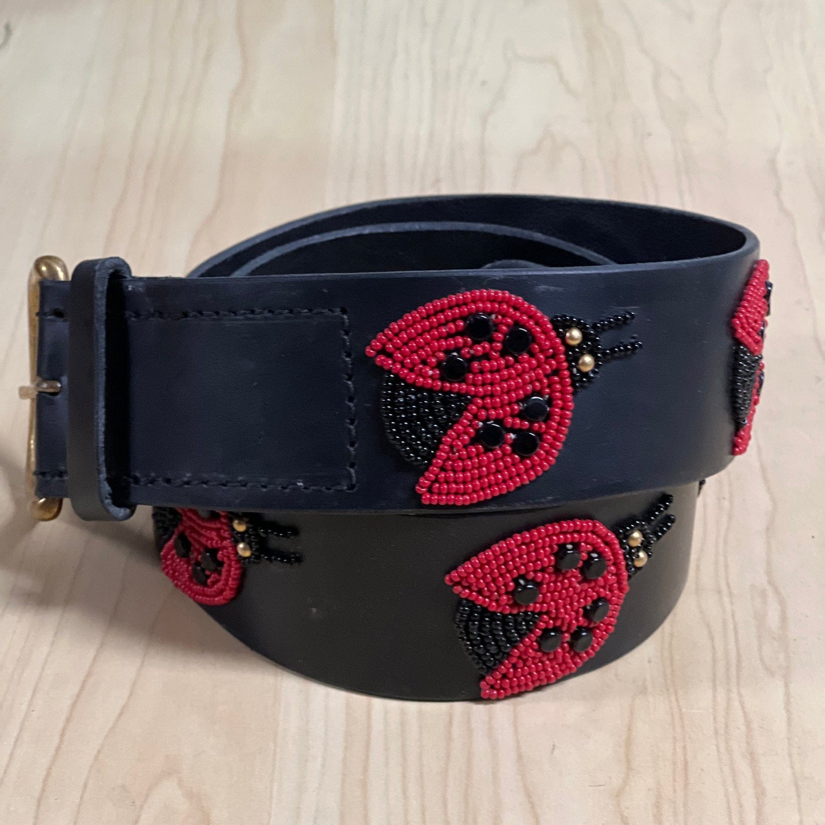Zinj Designs Belt Lady Bug Belt- 1.75" Beaded Assorted Designs XXS equestrian team apparel online tack store mobile tack store custom farm apparel custom show stable clothing equestrian lifestyle horse show clothing riding clothes Belt- 1.75" Beaded Assorted Designs XXS horses equestrian tack store