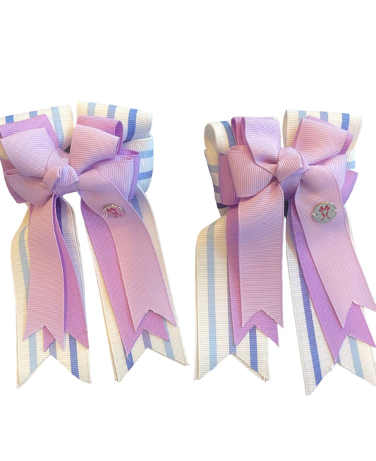 Ponytail Bows Online 3" Tails PonyTail Bows- Everything Purple/Lavender equestrian team apparel online tack store mobile tack store custom farm apparel custom show stable clothing equestrian lifestyle horse show clothing riding clothes PonyTail Bows- Everything Purple/Lavender horses equestrian tack store