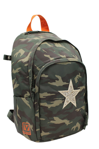 Veltri Backpacks Veltri- Helmet Backpack  (Green Camo/Gold Star) equestrian team apparel online tack store mobile tack store custom farm apparel custom show stable clothing equestrian lifestyle horse show clothing riding clothes horses equestrian tack store