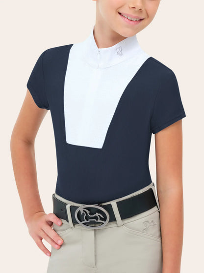 RJ Classics Kid's Show Shirt XXS / Navy RJ Classics- Celeste Jr Show Shirt equestrian team apparel online tack store mobile tack store custom farm apparel custom show stable clothing equestrian lifestyle horse show clothing riding clothes RJ Classics- Celeste Jr Show Shirt horses equestrian tack store