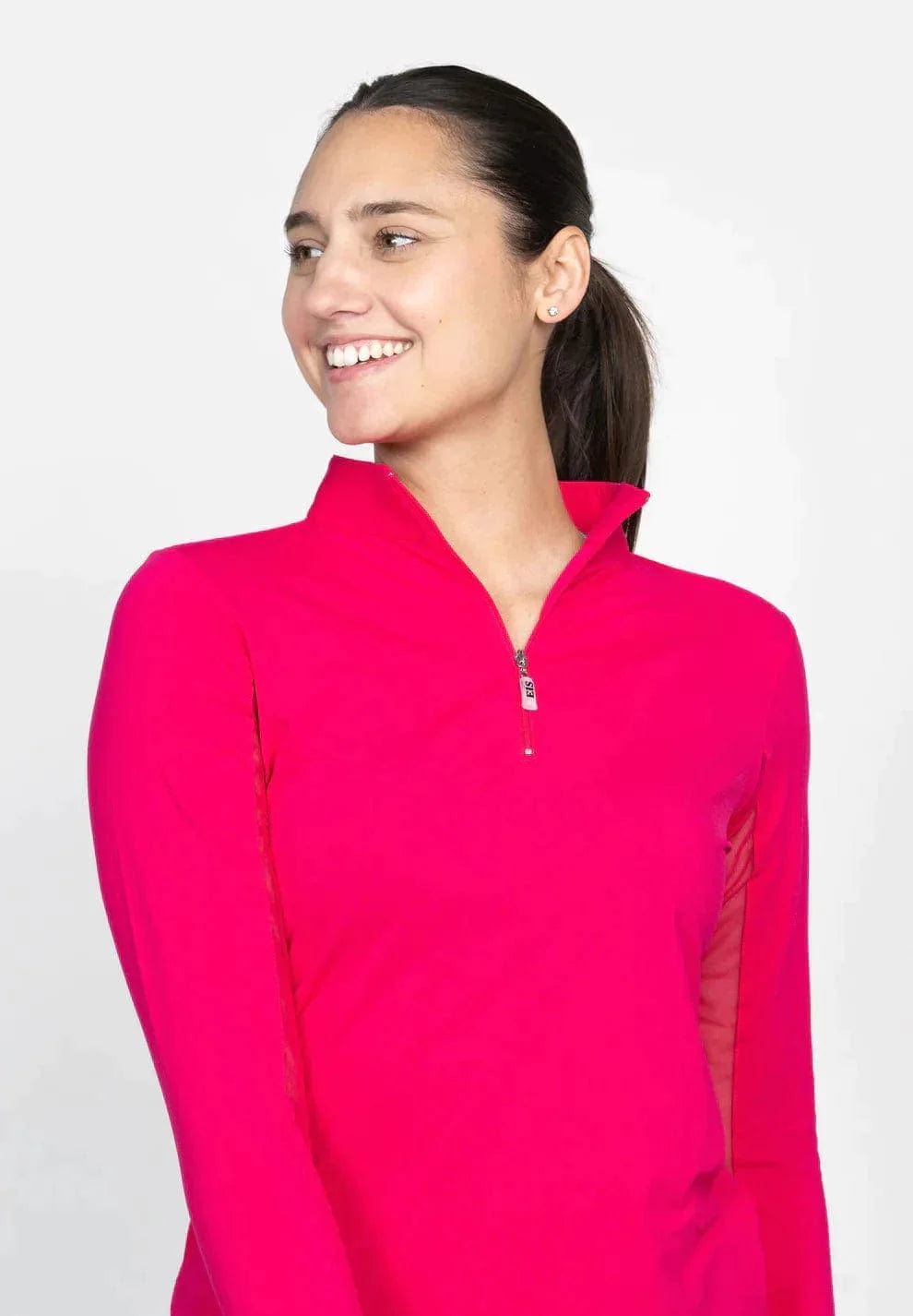 EIS Sunshirt Cherry EIS 2.0-Sun Shirts Large equestrian team apparel online tack store mobile tack store custom farm apparel custom show stable clothing equestrian lifestyle horse show clothing riding clothes horses equestrian tack store