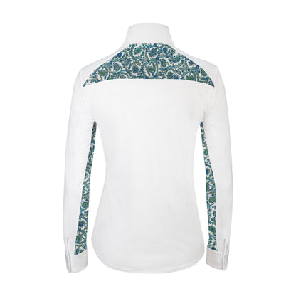 RJ Classics Show Shirt Teal Paisley RJ Classics- Carly Show Shirt (XXL) equestrian team apparel online tack store mobile tack store custom farm apparel custom show stable clothing equestrian lifestyle horse show clothing riding clothes RJ Classics- Carly Show Shirt (XXL) horses equestrian tack store