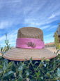 Island Girl Hats Island Girl Hat- Pink Azalea w Bling Gold Brooch equestrian team apparel online tack store mobile tack store custom farm apparel custom show stable clothing equestrian lifestyle horse show clothing riding clothes horses equestrian tack store