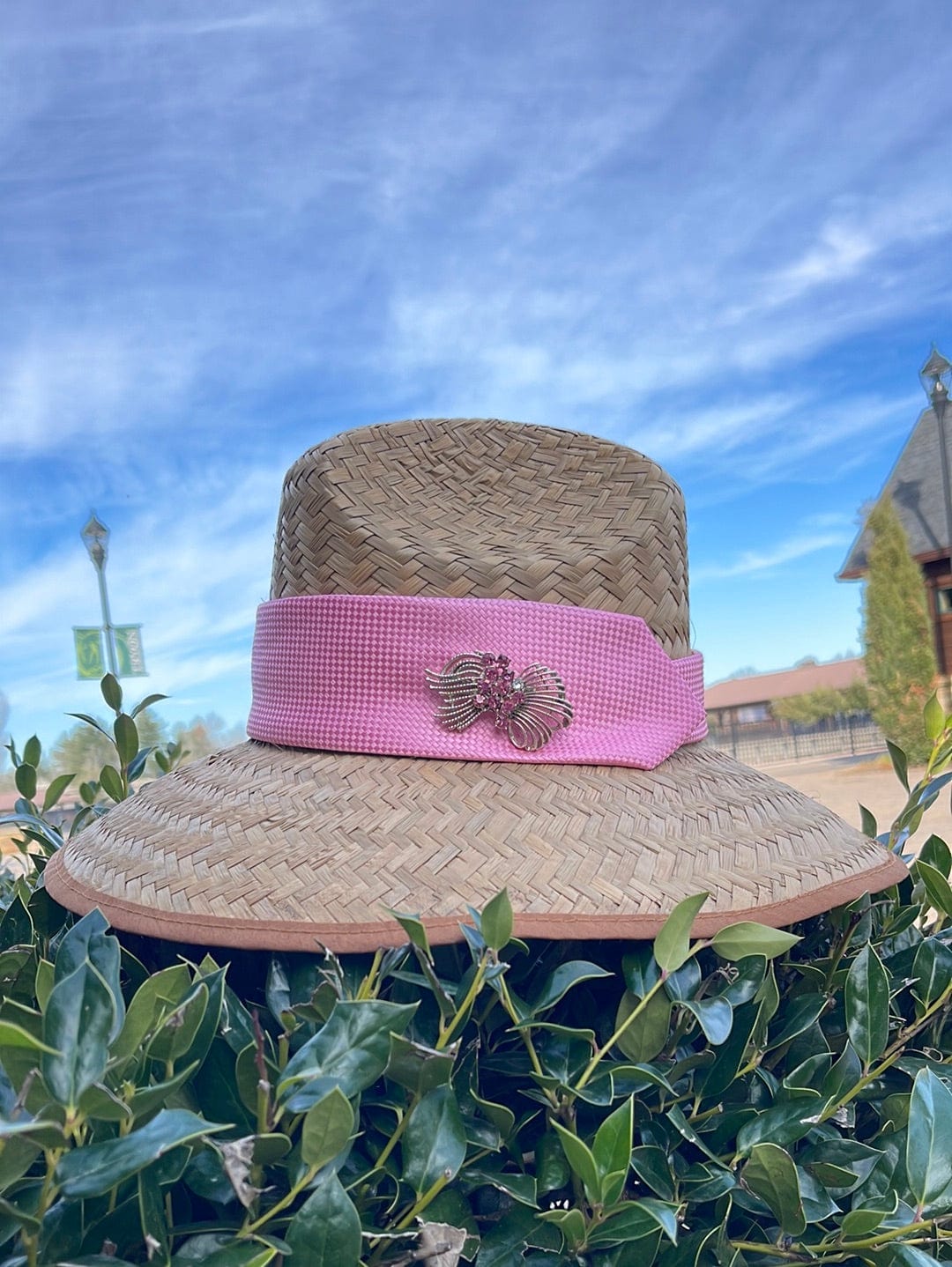 Island Girl Hats Island Girl Hat- Pink Azalea w Bling Gold Brooch equestrian team apparel online tack store mobile tack store custom farm apparel custom show stable clothing equestrian lifestyle horse show clothing riding clothes horses equestrian tack store