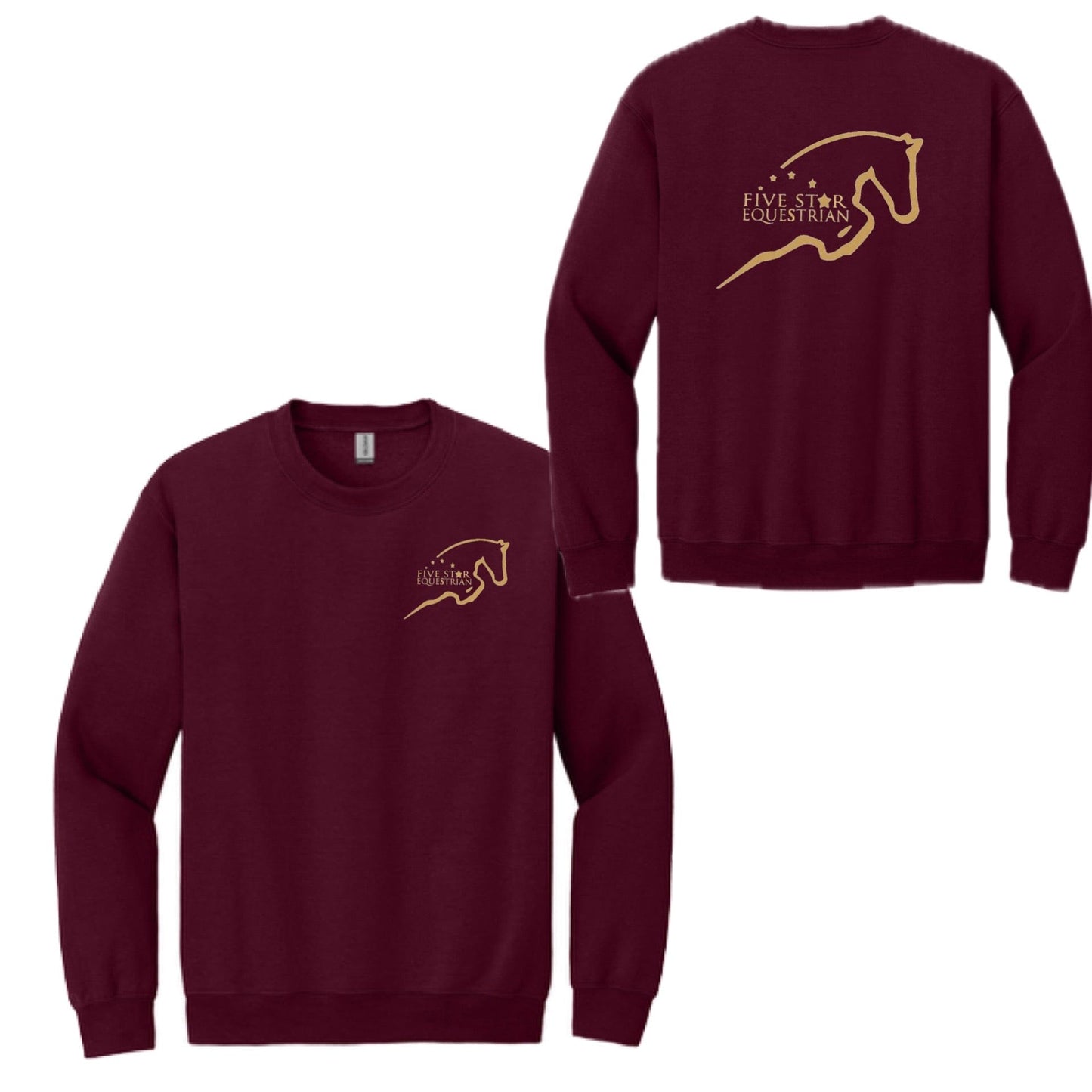 Equestrian Team Apparel Five Star Equestrian- Sweatshirt equestrian team apparel online tack store mobile tack store custom farm apparel custom show stable clothing equestrian lifestyle horse show clothing riding clothes Five Star Equestrian- Sweatshirt horses equestrian tack store