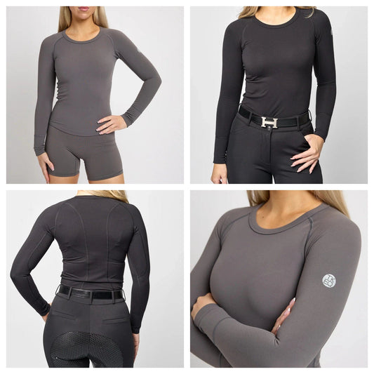 TKEQ Long Sleeve Tech Shirt TKEQ- Kassidy Technical Top equestrian team apparel online tack store mobile tack store custom farm apparel custom show stable clothing equestrian lifestyle horse show clothing riding clothes TKEQ- Kassidy Technical Top horses equestrian tack store