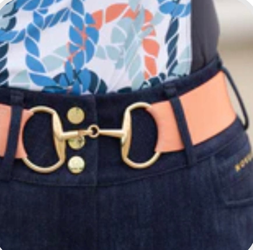 Novella Equestrian Belts Novella Equestrian- Snaffle Bit Stretch Belt (2") equestrian team apparel online tack store mobile tack store custom farm apparel custom show stable clothing equestrian lifestyle horse show clothing riding clothes horses equestrian tack store