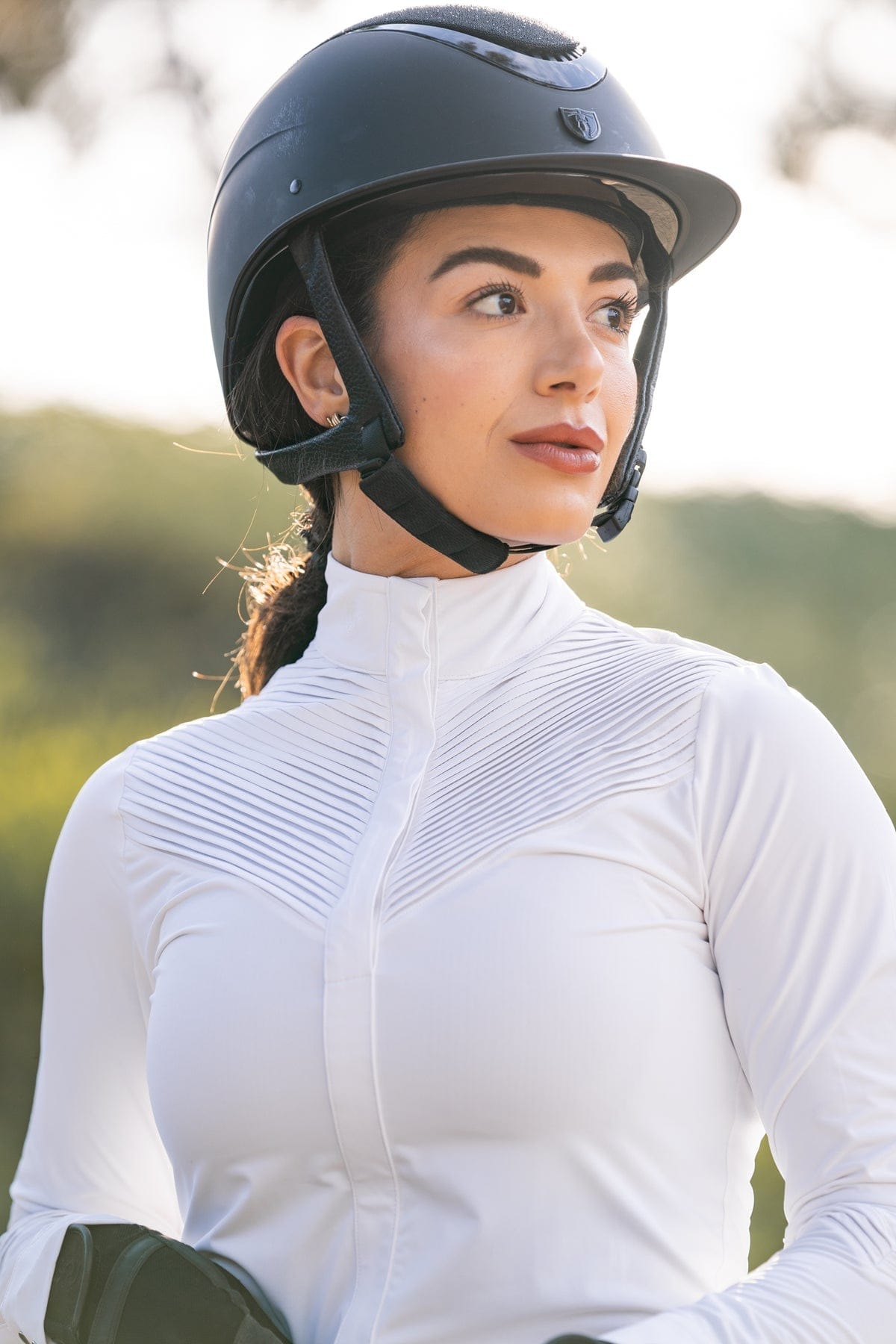 Hannah Childs Show Shirt Hannah Childs- Ellie Pleated Show Shirt (Long Sleeve) equestrian team apparel online tack store mobile tack store custom farm apparel custom show stable clothing equestrian lifestyle horse show clothing riding clothes Hannah Childs- Ellie Pleated Show Shirt (Long Sleeve) horses equestrian tack store