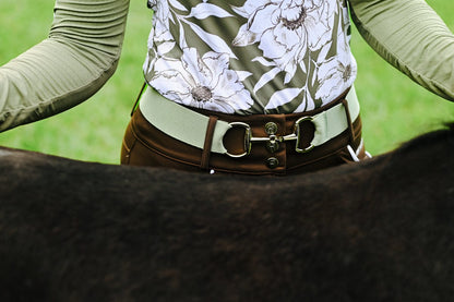 Novella Equestrian Belts Autumn Sage Novella Equestrian- Snaffle Bit Stretch Belts (1.5") equestrian team apparel online tack store mobile tack store custom farm apparel custom show stable clothing equestrian lifestyle horse show clothing riding clothes Novella Equestrian- Snaffle Bit Stretch Belts (1.5") horses equestrian tack store