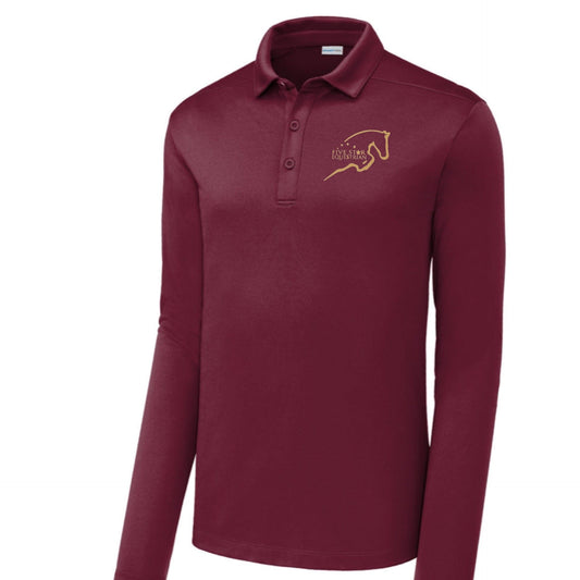 Equestrian Team Apparel Five Star Equestrian Men’s Long Sleeve Polo Shirt equestrian team apparel online tack store mobile tack store custom farm apparel custom show stable clothing equestrian lifestyle horse show clothing riding clothes horses equestrian tack store