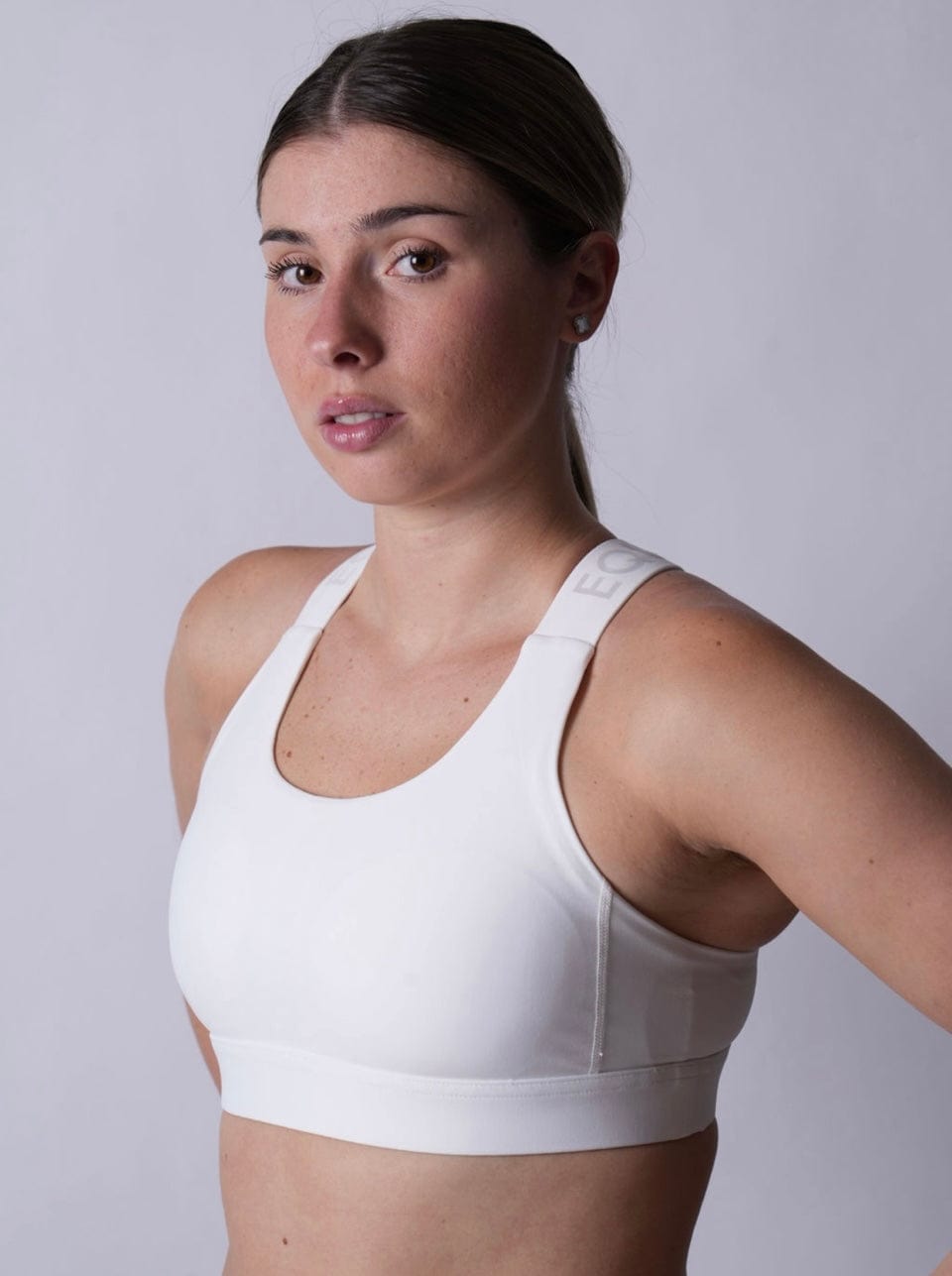 EquestrianClub Logo Sports Bra L White