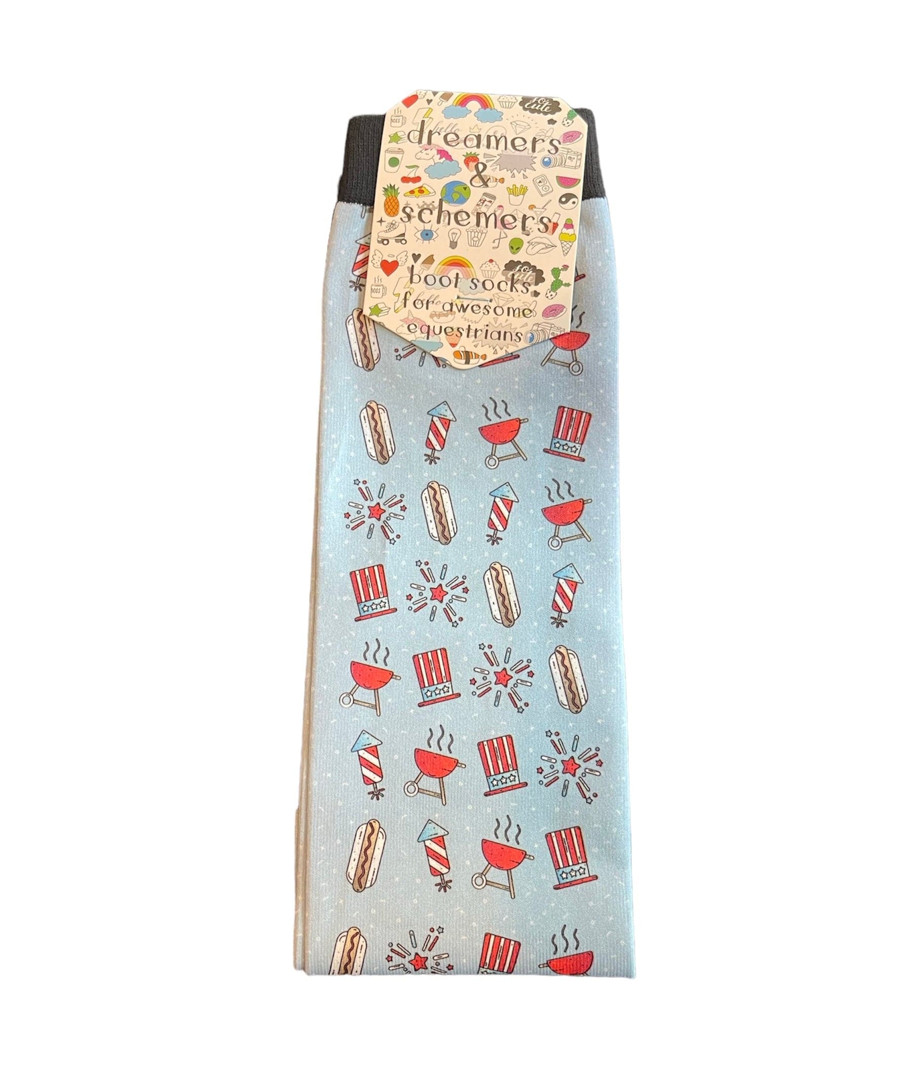dreamers & schemers Boot Sock Dreamers & Schemers- Merica equestrian team apparel online tack store mobile tack store custom farm apparel custom show stable clothing equestrian lifestyle horse show clothing riding clothes horses equestrian tack store