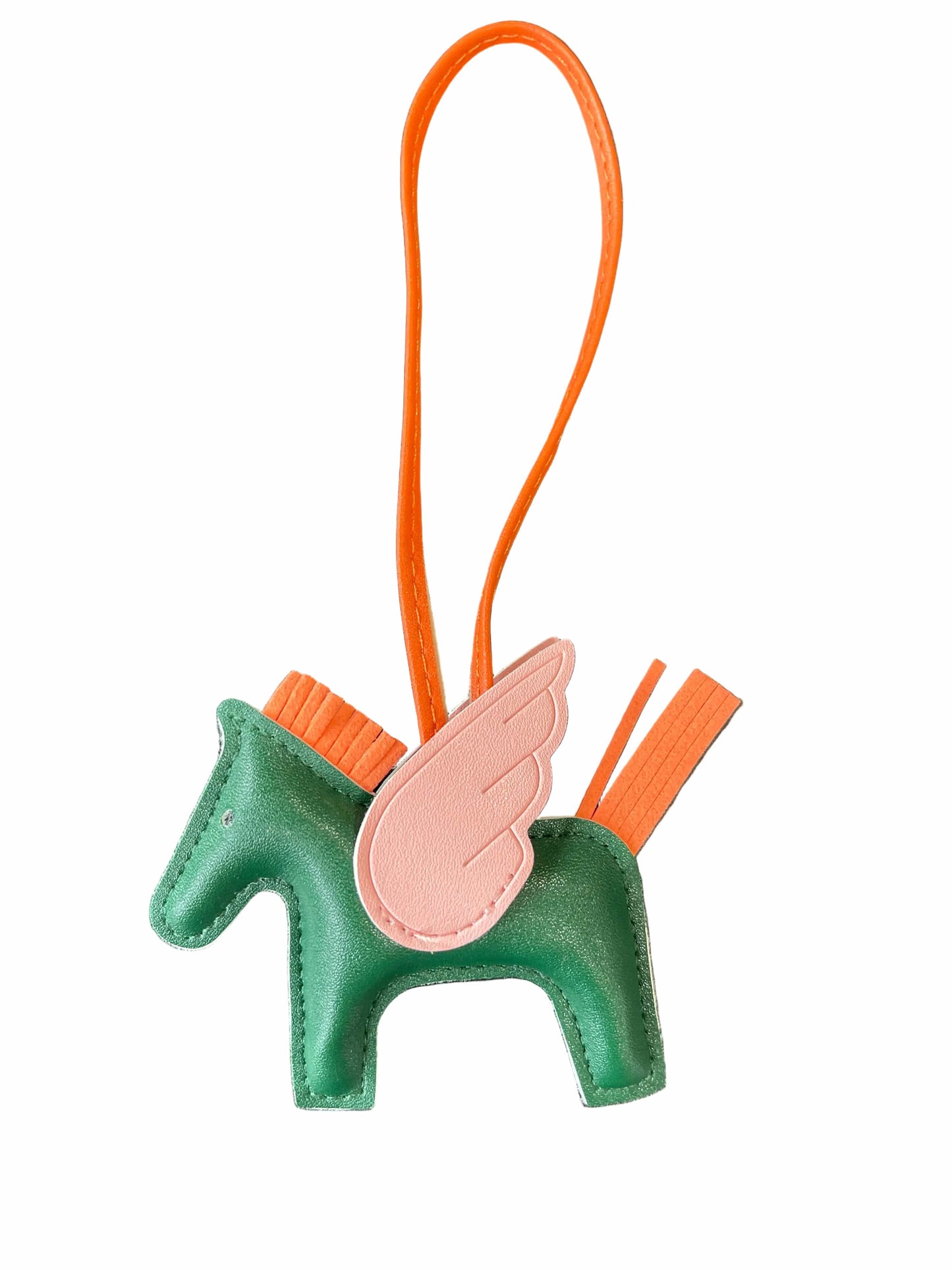 Barn Babe Equestrian charm Green/Pink Pegasus Bag Charm equestrian team apparel online tack store mobile tack store custom farm apparel custom show stable clothing equestrian lifestyle horse show clothing riding clothes Pegasus Bag Charm horses equestrian tack store