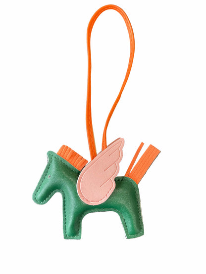 Barn Babe Equestrian charm Green/Pink Pegasus Bag Charm equestrian team apparel online tack store mobile tack store custom farm apparel custom show stable clothing equestrian lifestyle horse show clothing riding clothes Pegasus Bag Charm horses equestrian tack store