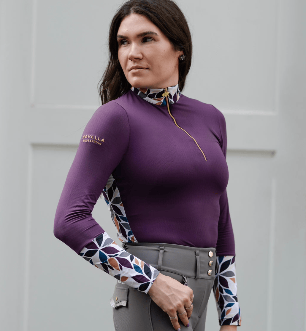 Novella Equestrian Apparel & Accessories XXS Novella Equestrian- The Estrella (Long Sleeve) equestrian team apparel online tack store mobile tack store custom farm apparel custom show stable clothing equestrian lifestyle horse show clothing riding clothes Novella Equestrian- The Estrella (Long Sleeve) horses equestrian tack store