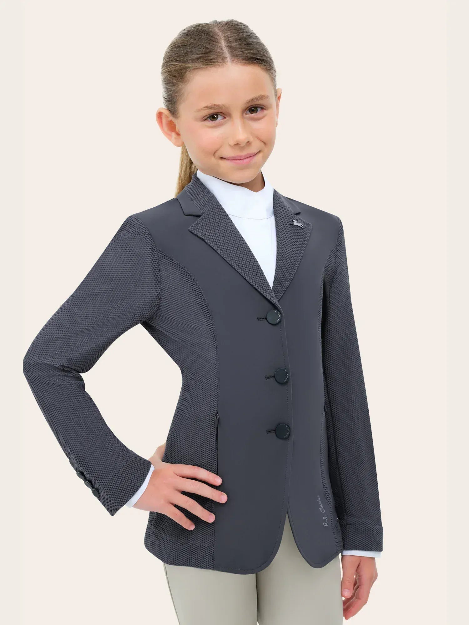 RJ Classics Show Coat 8R / Odyssey Grey RJ Classics- Show Coat (Harmony Jr) equestrian team apparel online tack store mobile tack store custom farm apparel custom show stable clothing equestrian lifestyle horse show clothing riding clothes RJ Classics- Show Coat (Harmony Jr) horses equestrian tack store