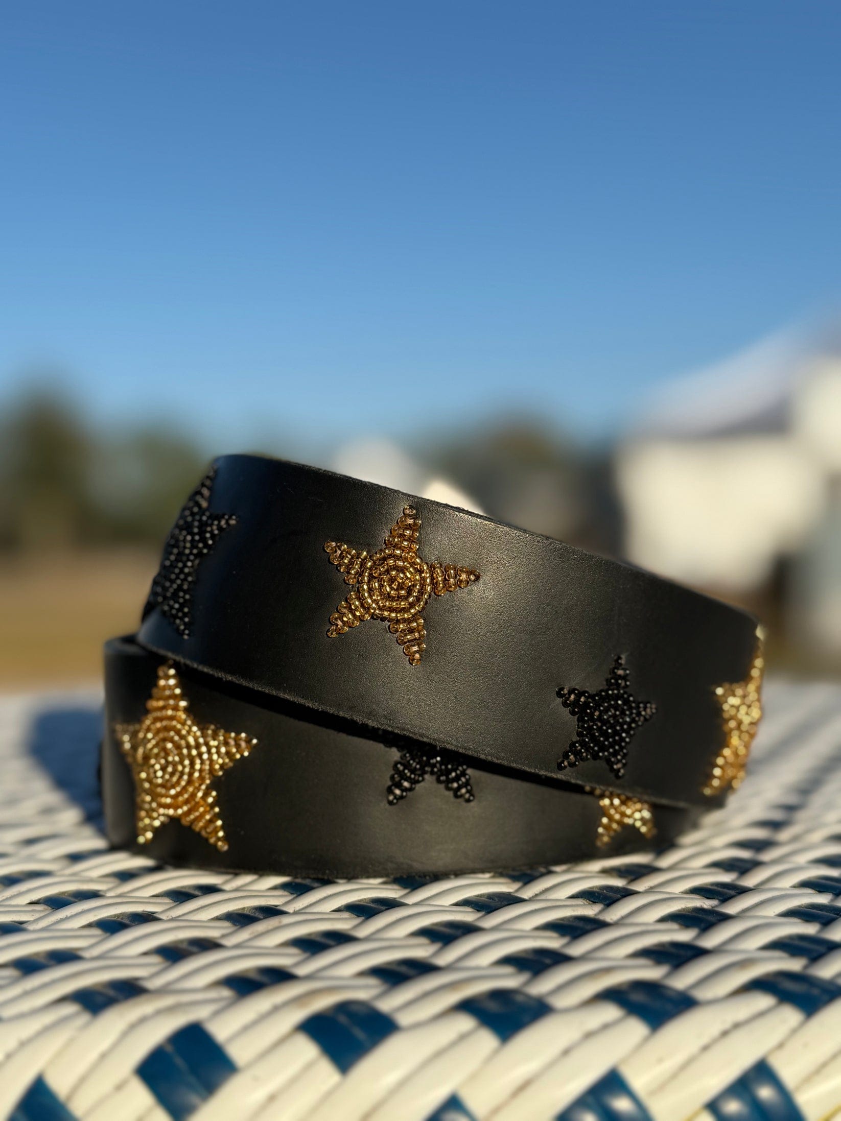 Zinj Designs Belt Stars (Metallic) Belt- 1.75" Beaded Assorted Designs XXS equestrian team apparel online tack store mobile tack store custom farm apparel custom show stable clothing equestrian lifestyle horse show clothing riding clothes Belt- 1.75" Beaded Assorted Designs XXS horses equestrian tack store