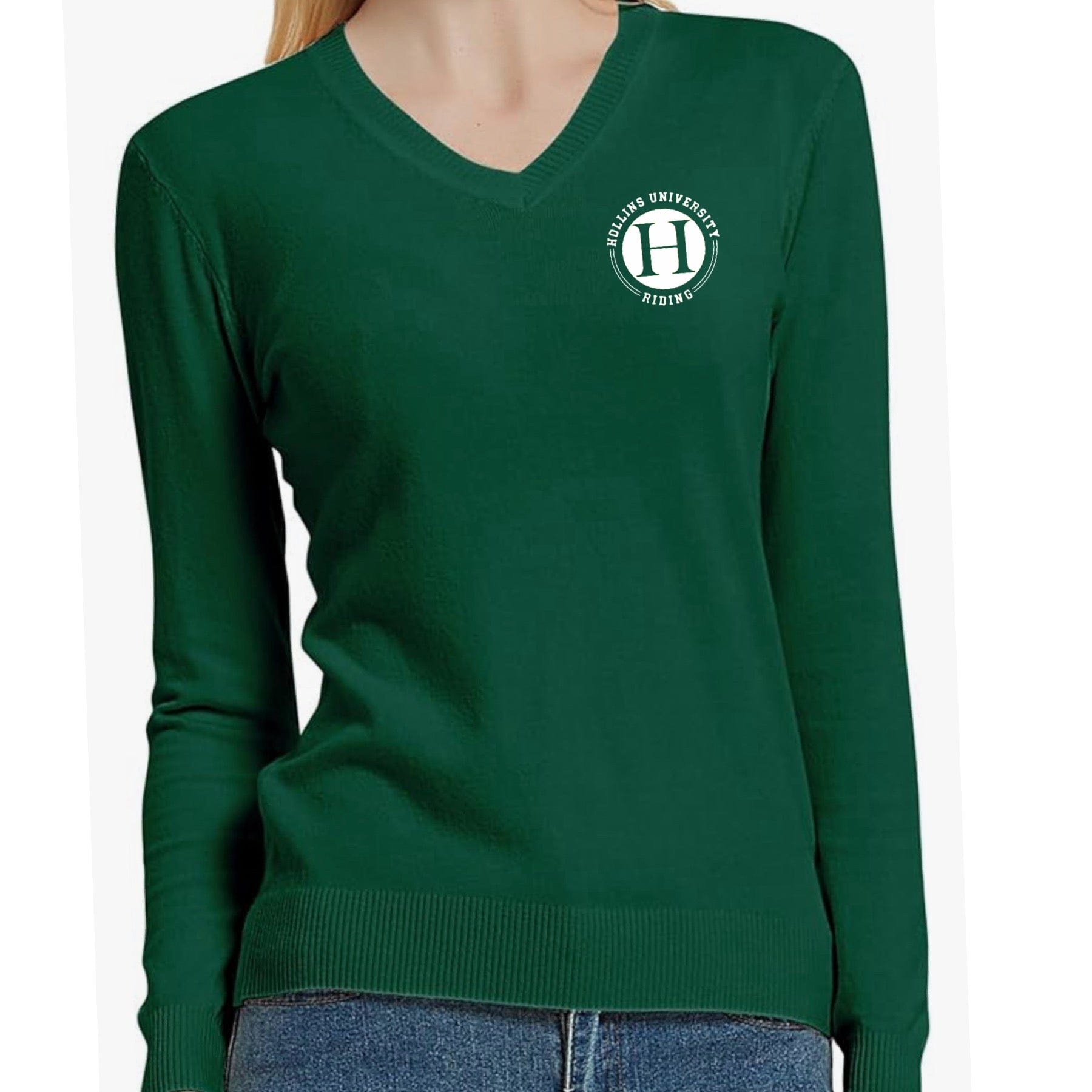 Equestrian Team Apparel Custom Team Shirts Hollins Riding Team V Neck Sweater equestrian team apparel online tack store mobile tack store custom farm apparel custom show stable clothing equestrian lifestyle horse show clothing riding clothes Hollins Riding Team | Custom Team Wear from ETA horses equestrian tack store