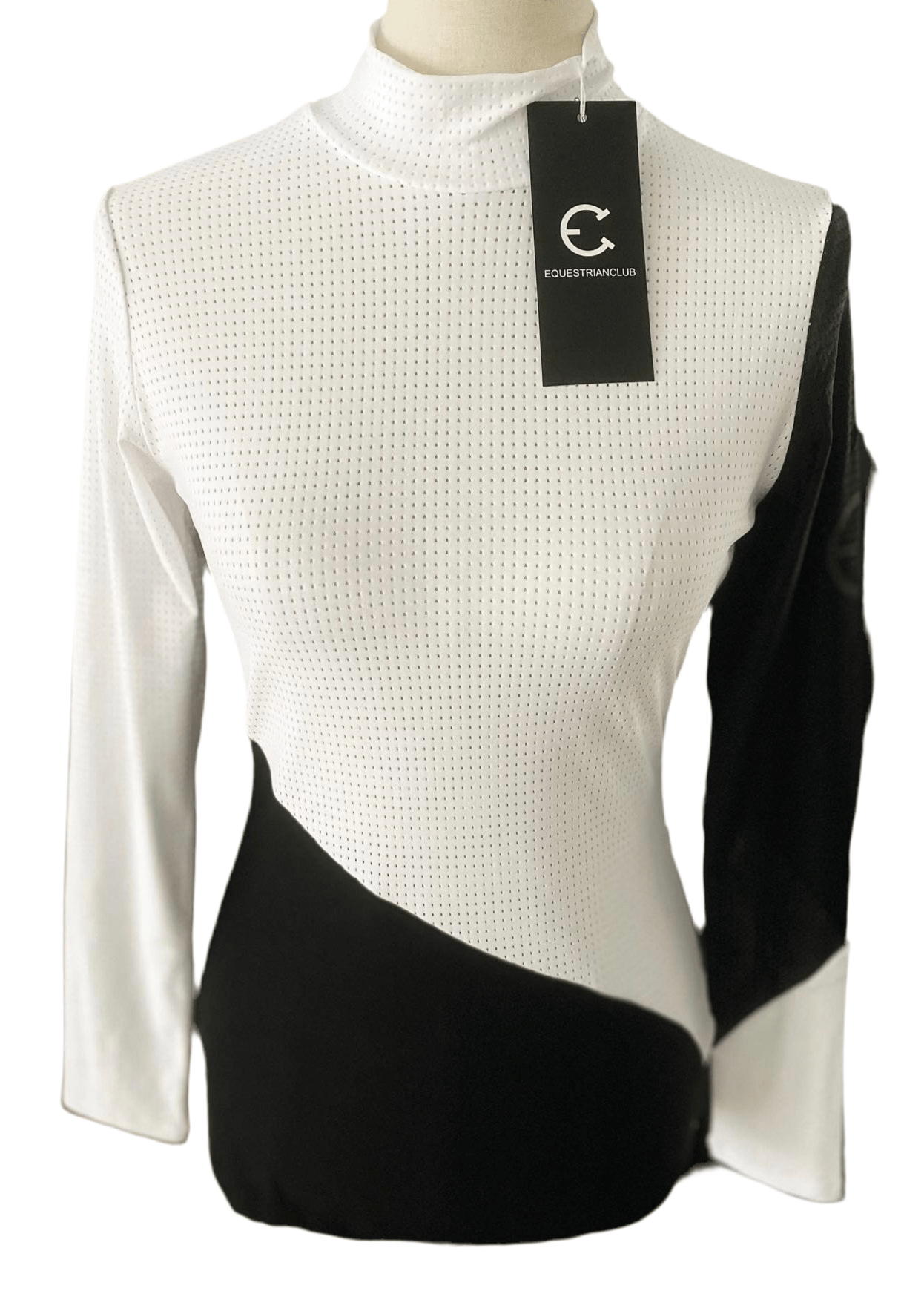 EquestrianClub Training Shirt EquestrianClub- Bella Turtleneck Black & White equestrian team apparel online tack store mobile tack store custom farm apparel custom show stable clothing equestrian lifestyle horse show clothing riding clothes horses equestrian tack store