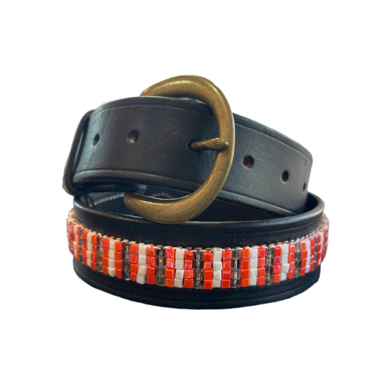 Just Fur Fun Accessory Just Fur Fun- Belts Beaded (Creamsicle) equestrian team apparel online tack store mobile tack store custom farm apparel custom show stable clothing equestrian lifestyle horse show clothing riding clothes Just Fur Fun- Belts Beaded (Creamsicle) horses equestrian tack store