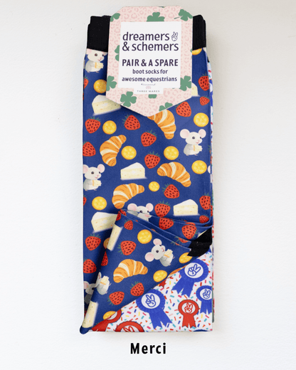 dreamers & schemers Boot Socks Dreamers & Schemers- Merci equestrian team apparel online tack store mobile tack store custom farm apparel custom show stable clothing equestrian lifestyle horse show clothing riding clothes Dreamers & Schemers- Merci horses equestrian tack store