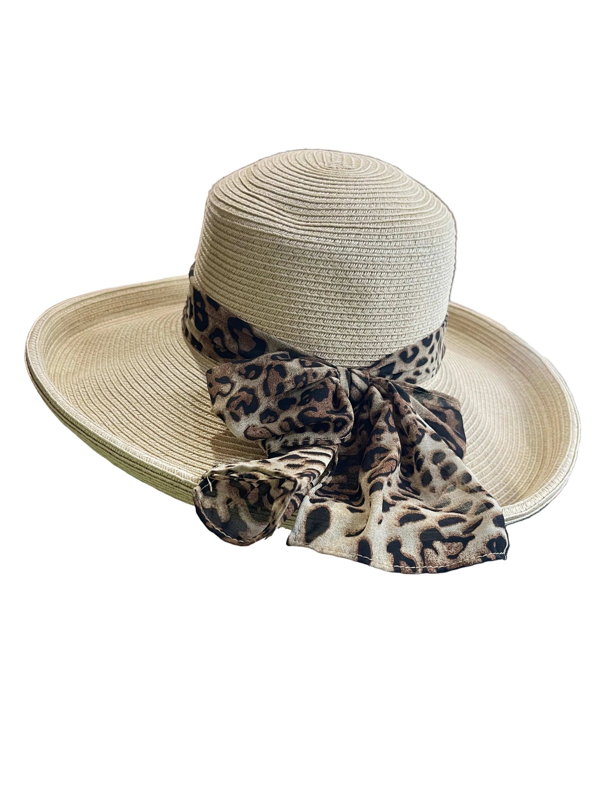 Island Girl Hats Sun Hat Island Girl Hats- Paper Braid Rolled Brim (Cheetah) equestrian team apparel online tack store mobile tack store custom farm apparel custom show stable clothing equestrian lifestyle horse show clothing riding clothes Island Girl Hats- Paper Braid Rolled Brim (Cheetah) horses equestrian tack store