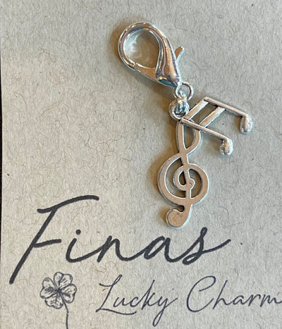 Fina's Lucky Charm charm Music Notes Fina's Lucky Charm equestrian team apparel online tack store mobile tack store custom farm apparel custom show stable clothing equestrian lifestyle horse show clothing riding clothes horses equestrian tack store