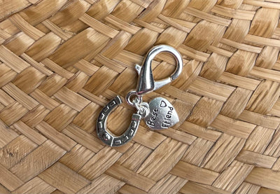 Fina's Lucky Charm charm Best Friends w/Horseshoe Fina's Lucky Charm equestrian team apparel online tack store mobile tack store custom farm apparel custom show stable clothing equestrian lifestyle horse show clothing riding clothes horses equestrian tack store