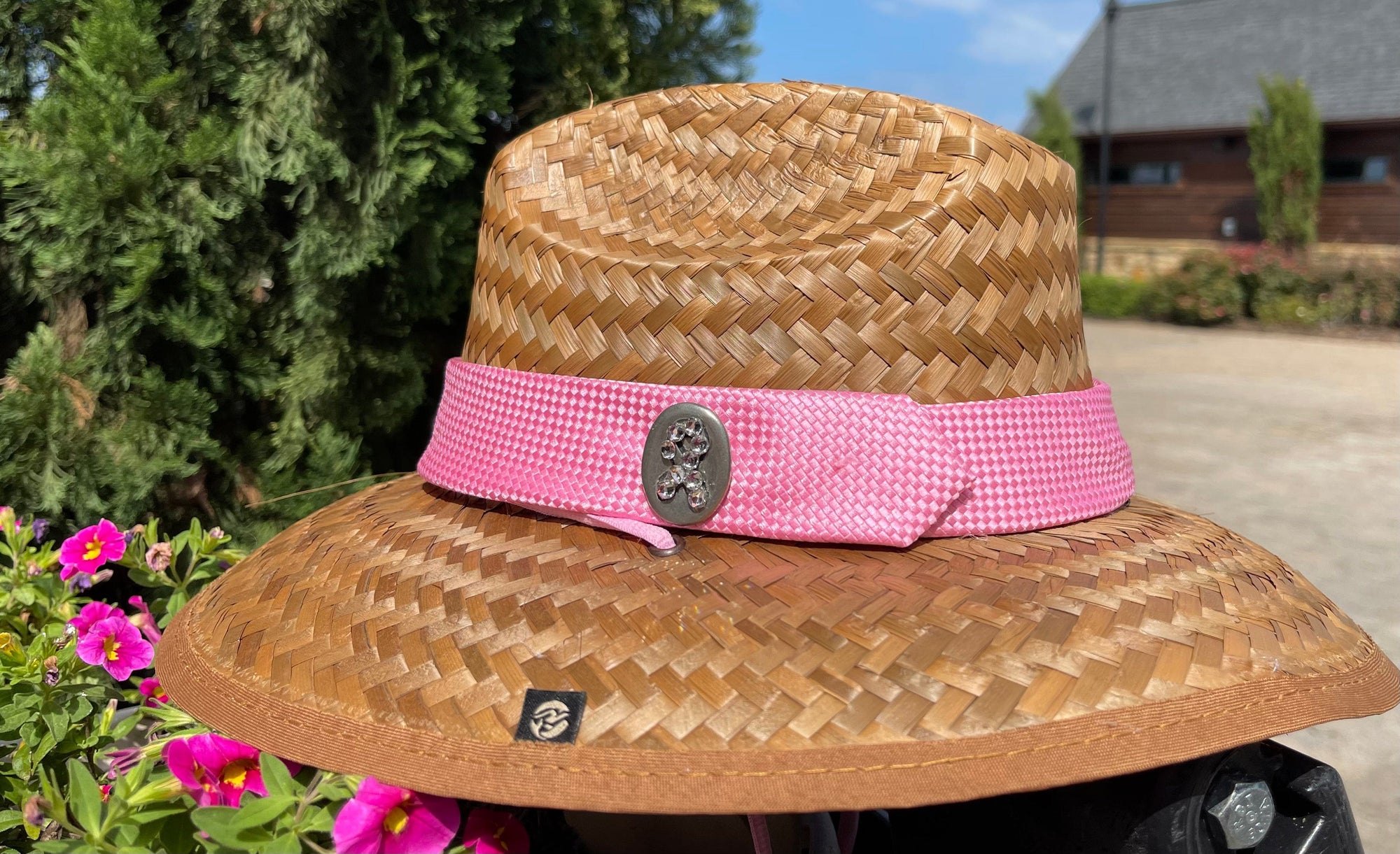 Island Girl Hats Island Girl Hat- Pink Out w/Breast Cancer Brooch equestrian team apparel online tack store mobile tack store custom farm apparel custom show stable clothing equestrian lifestyle horse show clothing riding clothes horses equestrian tack store