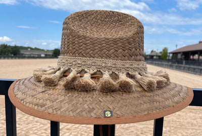 Island Girl Sun Hat one size fits most / Beige Island Girl Hats- Tassels equestrian team apparel online tack store mobile tack store custom farm apparel custom show stable clothing equestrian lifestyle horse show clothing riding clothes horses equestrian tack store