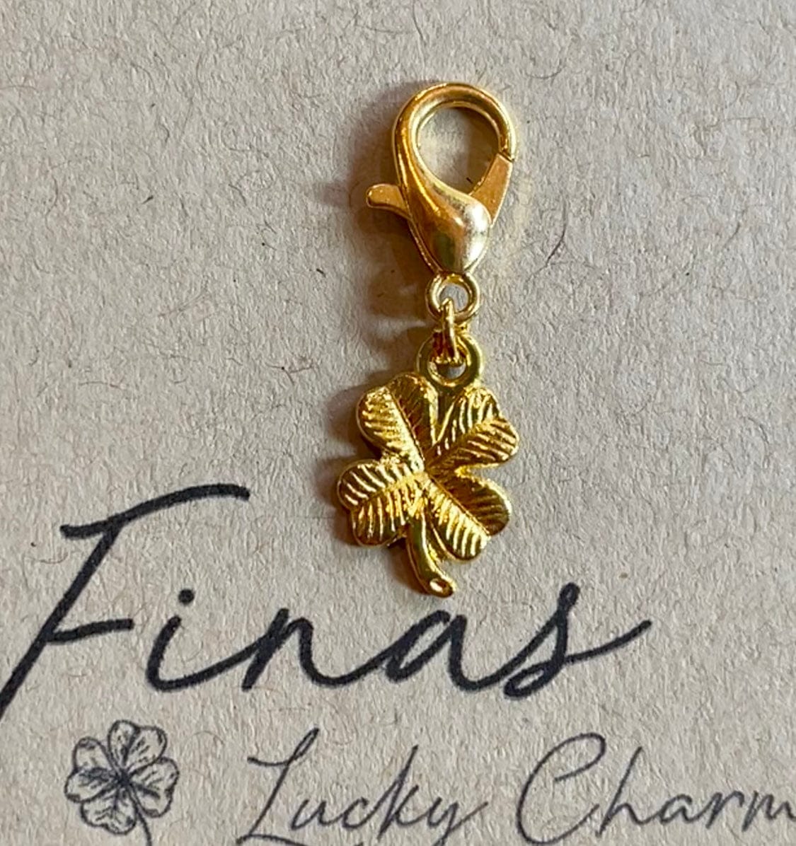 Fina's Lucky Charm charm Clover Solid (Gold) Fina's Lucky Charm equestrian team apparel online tack store mobile tack store custom farm apparel custom show stable clothing equestrian lifestyle horse show clothing riding clothes horses equestrian tack store