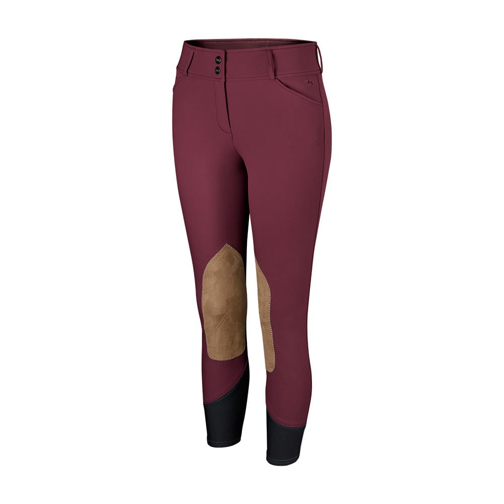 RJ Classics Breeches Deep Currant / 22 RJ Classics- Anna Mid-Rise Front Zip Breech equestrian team apparel online tack store mobile tack store custom farm apparel custom show stable clothing equestrian lifestyle horse show clothing riding clothes horses equestrian tack store