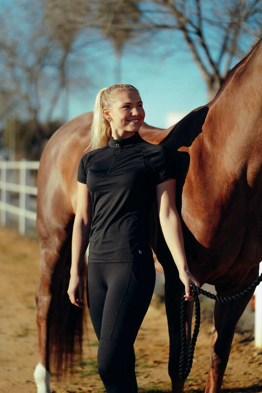 Horze Shirt Horze- Mia Training Polo SS equestrian team apparel online tack store mobile tack store custom farm apparel custom show stable clothing equestrian lifestyle horse show clothing riding clothes horses equestrian tack store