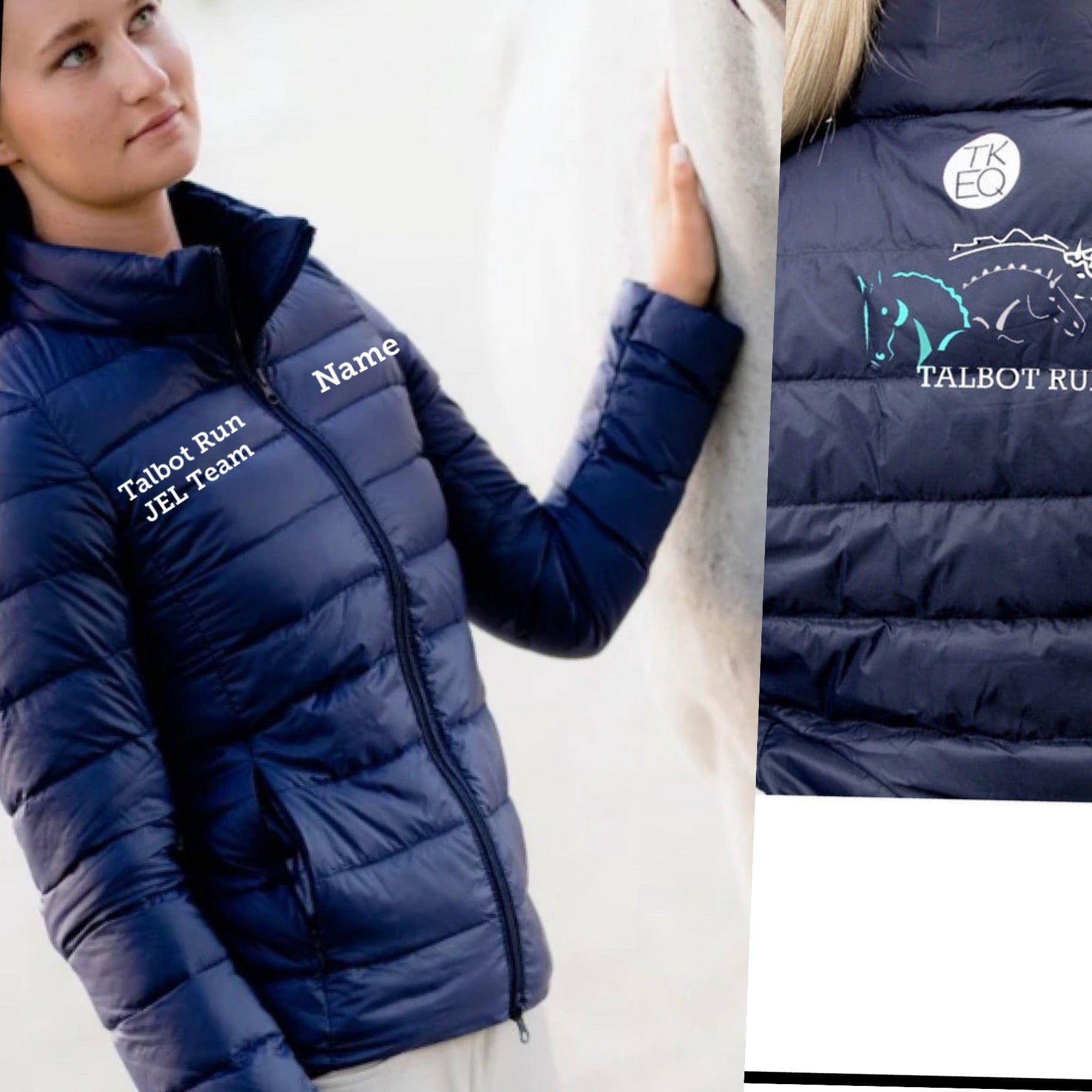 Equestrian Team Apparel Talbot Run- JEL Team Puffy Jacket equestrian team apparel online tack store mobile tack store custom farm apparel custom show stable clothing equestrian lifestyle horse show clothing riding clothes horses equestrian tack store