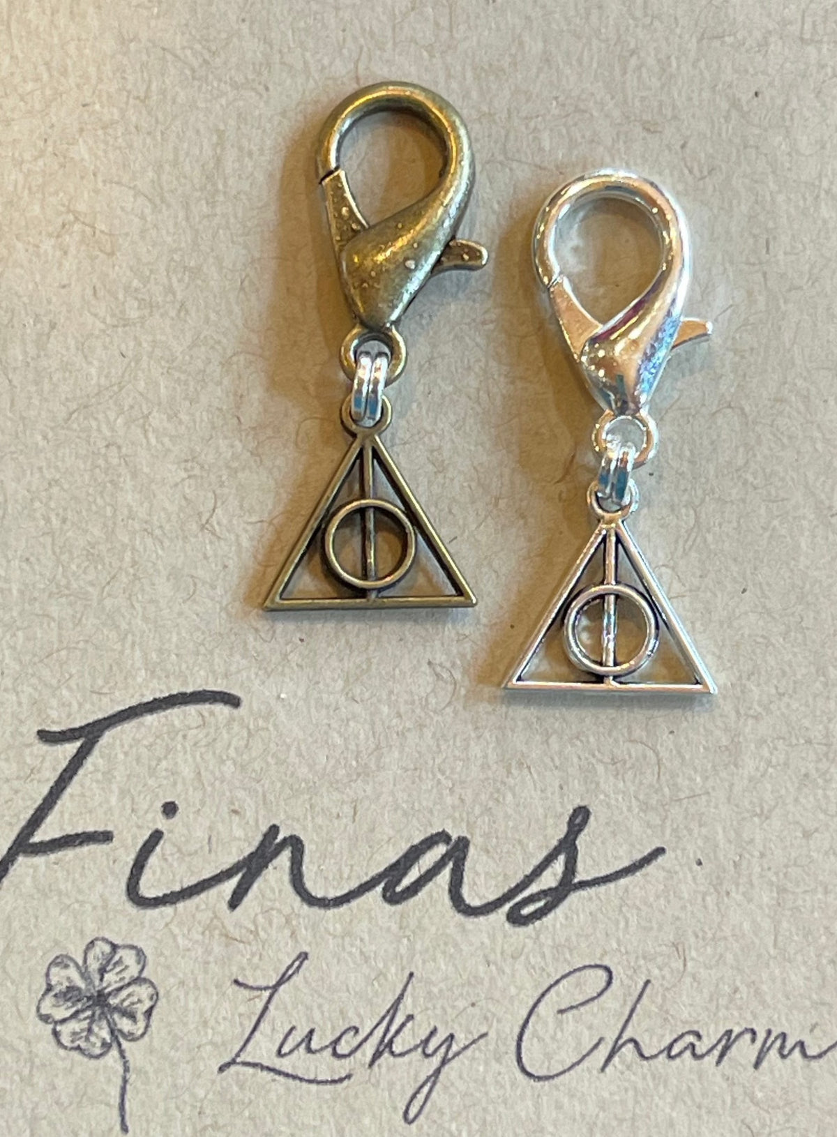 Fina's Lucky Charm charm Deathly Hallows (Silver) Fina's Lucky Charm equestrian team apparel online tack store mobile tack store custom farm apparel custom show stable clothing equestrian lifestyle horse show clothing riding clothes horses equestrian tack store