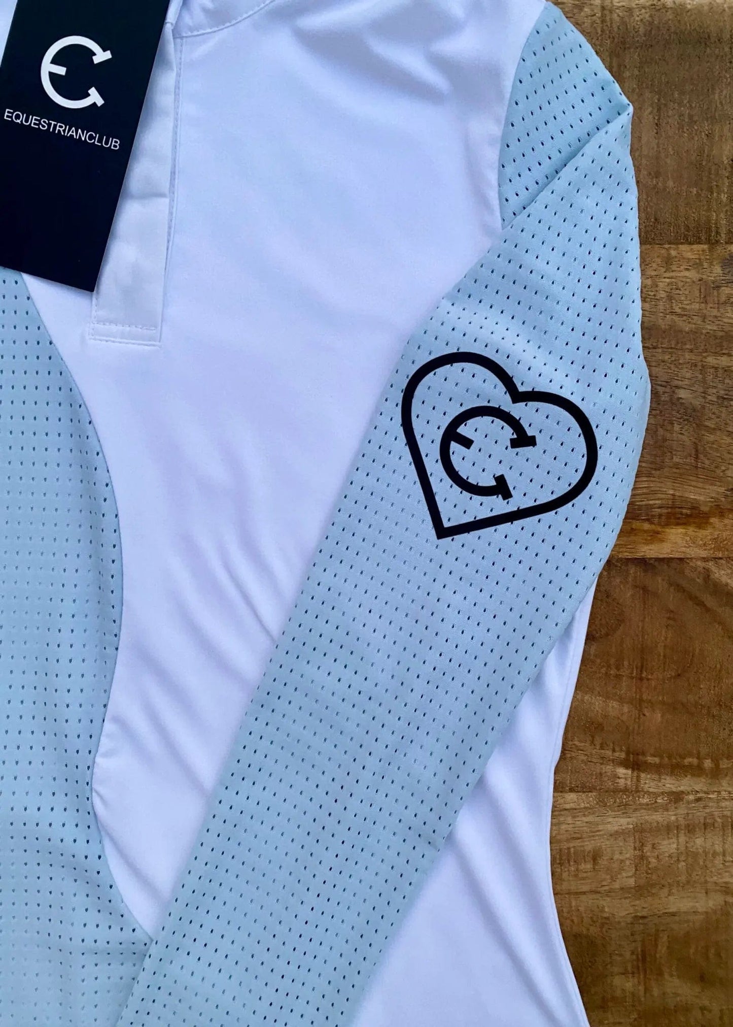 EquestrianClub Training Shirt White/Blue / XXXS EquestrianClub- Lil Leena Show Top equestrian team apparel online tack store mobile tack store custom farm apparel custom show stable clothing equestrian lifestyle horse show clothing riding clothes horses equestrian tack store