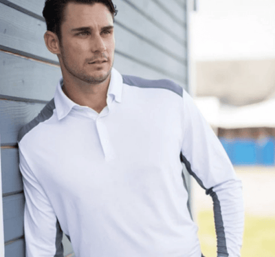 EIS Men's Shirts XS / White/Grey EIS- Men's Show Shirts (Long Sleeve) equestrian team apparel online tack store mobile tack store custom farm apparel custom show stable clothing equestrian lifestyle horse show clothing riding clothes horses equestrian tack store