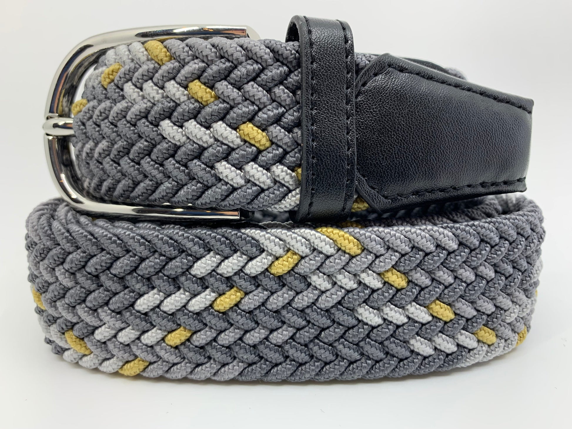 Rather Lucky Belts Greys/Yellow Rather Lucky- Braided Belt-Small equestrian team apparel online tack store mobile tack store custom farm apparel custom show stable clothing equestrian lifestyle horse show clothing riding clothes horses equestrian tack store