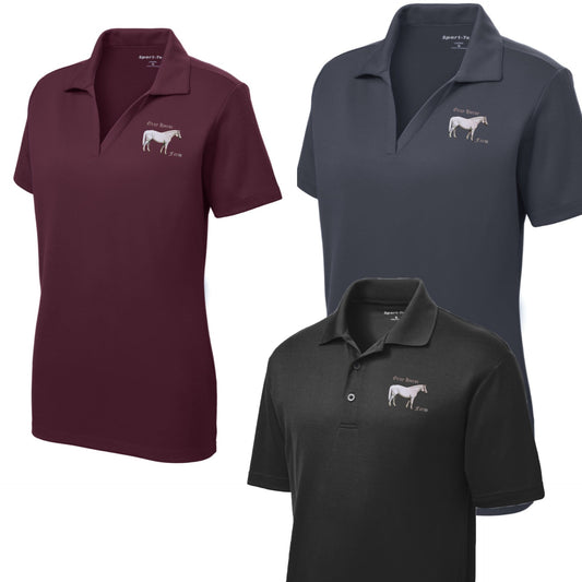 Equestrian Team Apparel Grey Horse Farm - Polo Shirts equestrian team apparel online tack store mobile tack store custom farm apparel custom show stable clothing equestrian lifestyle horse show clothing riding clothes Grey Horse Farm - Polo Shirts horses equestrian tack store