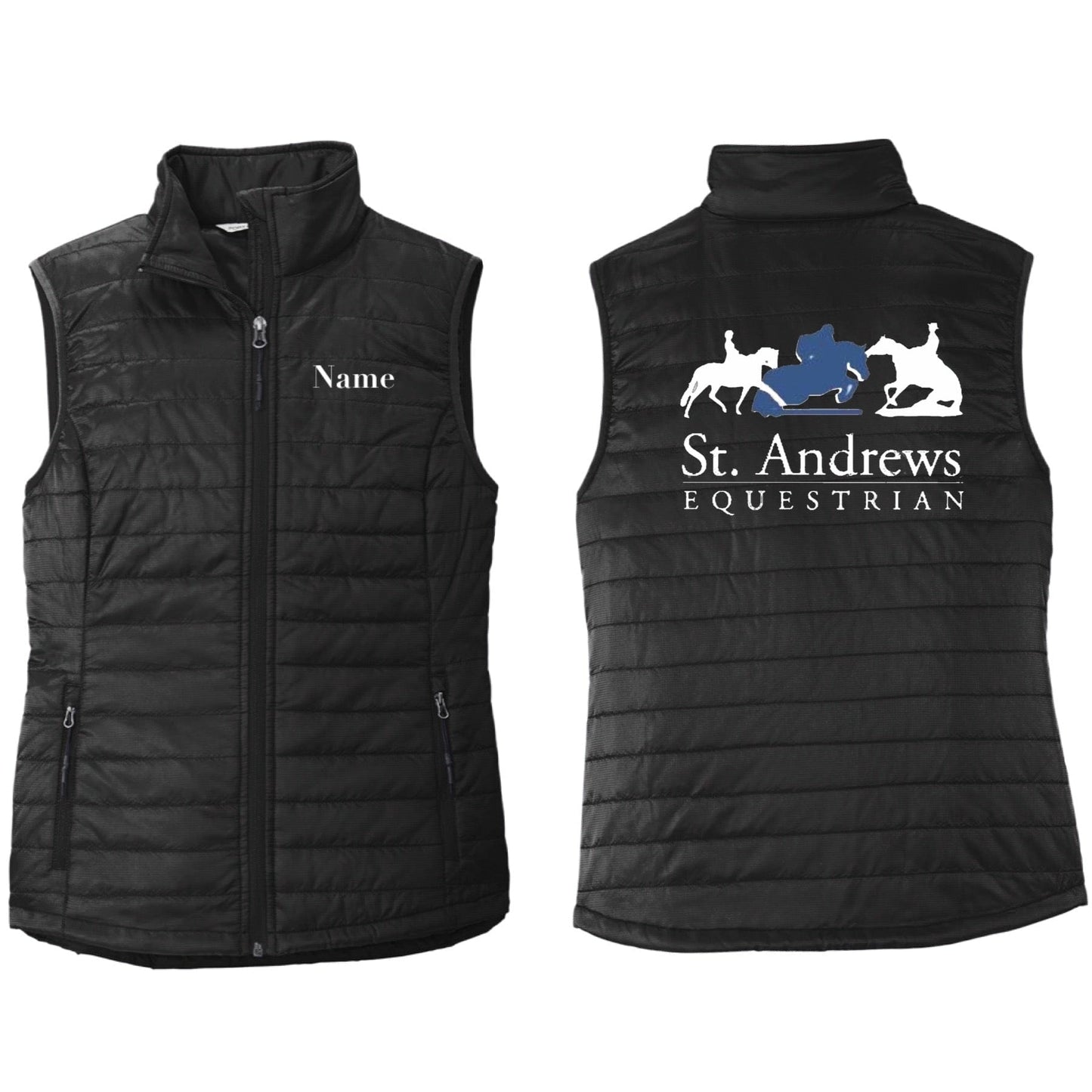 Equestrian Team Apparel St. Andrews Equestrian Puffy Jacket and Vest equestrian team apparel online tack store mobile tack store custom farm apparel custom show stable clothing equestrian lifestyle horse show clothing riding clothes horses equestrian tack store