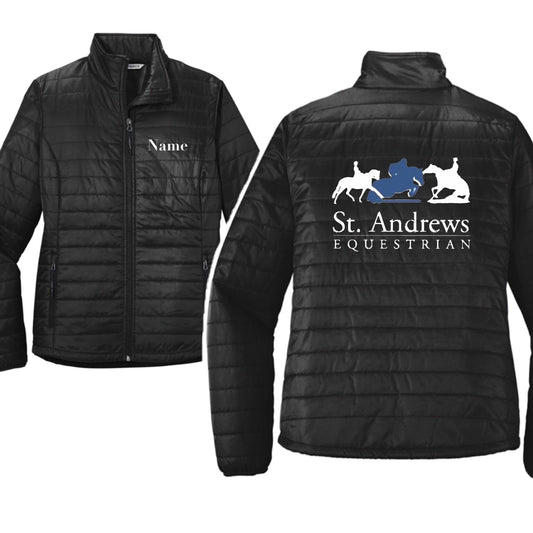 Equestrian Team Apparel St. Andrews Equestrian Puffy Jacket and Vest equestrian team apparel online tack store mobile tack store custom farm apparel custom show stable clothing equestrian lifestyle horse show clothing riding clothes horses equestrian tack store