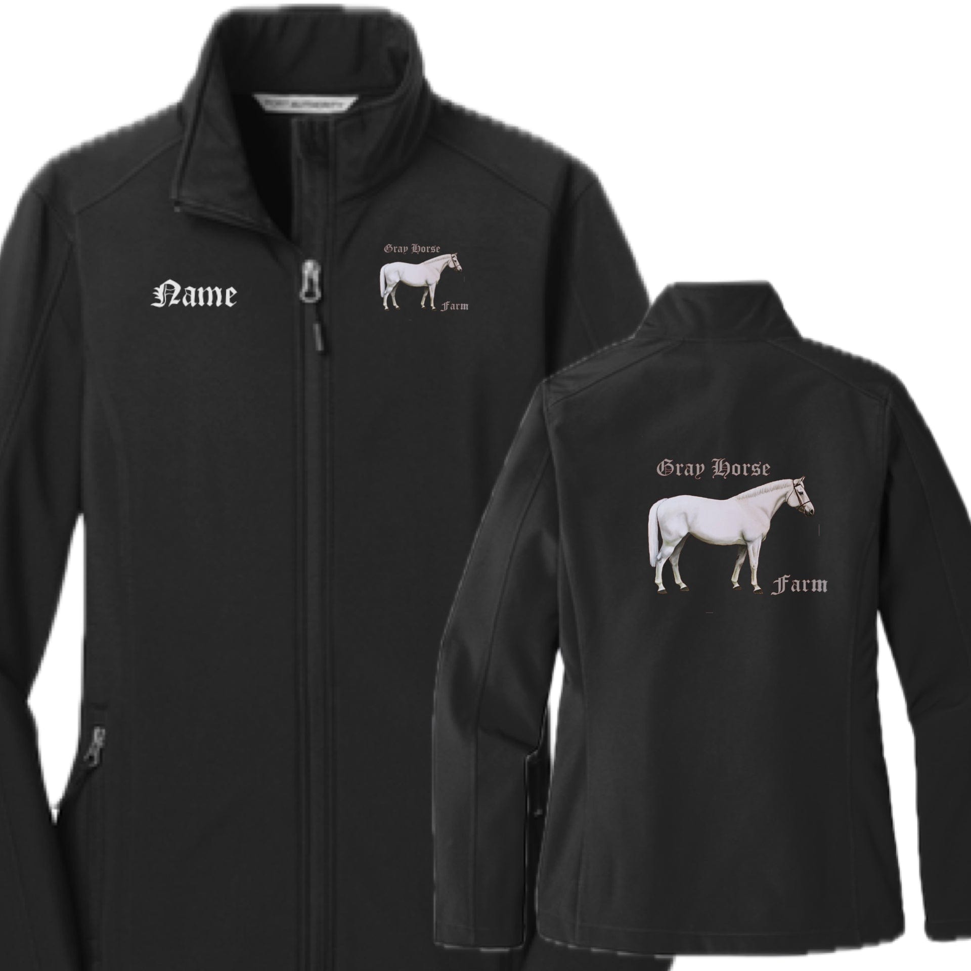 Equestrian Team Apparel XS / Ladies Grey Horse Farm - Shell Jacket equestrian team apparel online tack store mobile tack store custom farm apparel custom show stable clothing equestrian lifestyle horse show clothing riding clothes Grey Horse Farm - Shell Jacket horses equestrian tack store