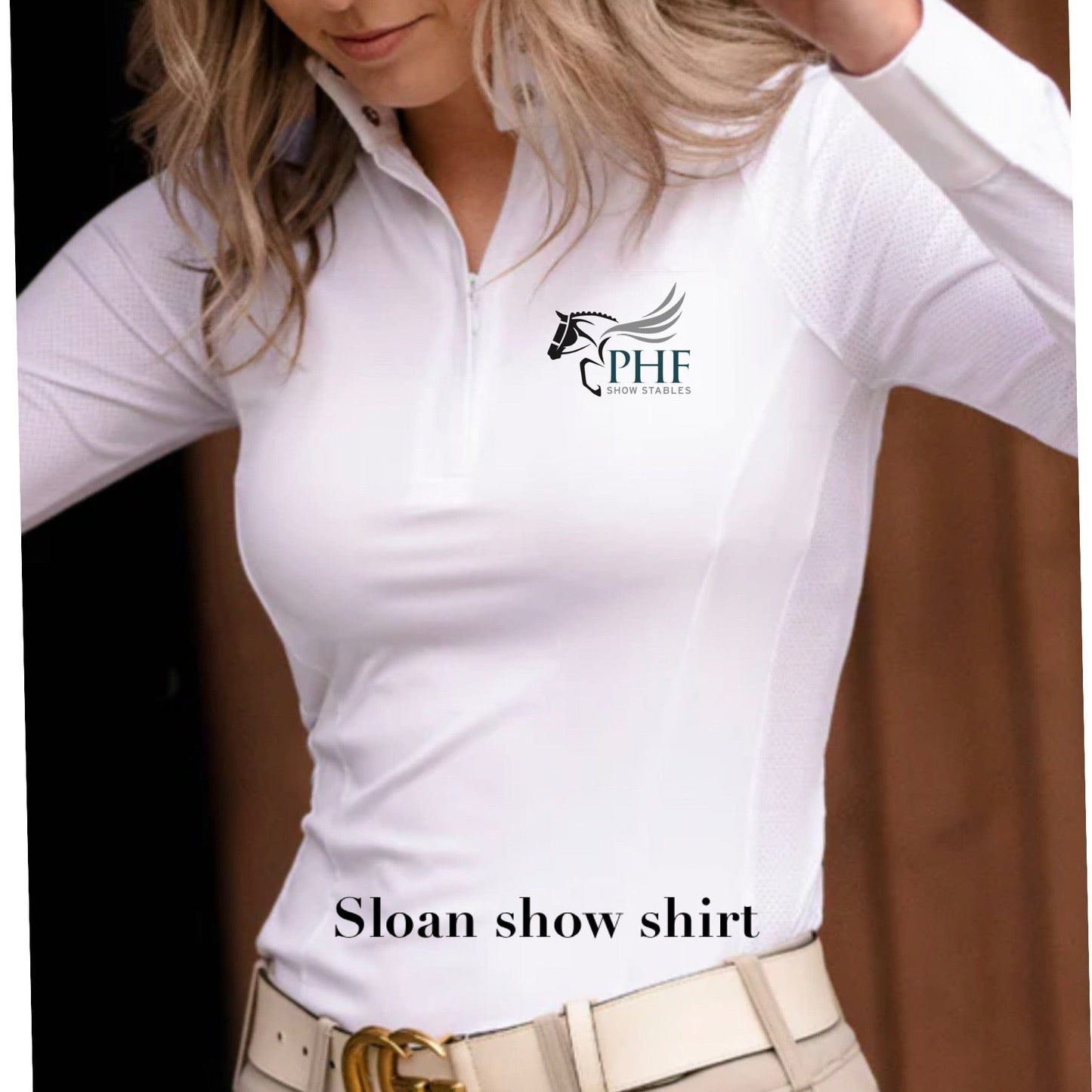 Equestrian Team Apparel Pegasus Hill Farm TKEQ Sloan Long Sleeve Show Shirt equestrian team apparel online tack store mobile tack store custom farm apparel custom show stable clothing equestrian lifestyle horse show clothing riding clothes horses equestrian tack store