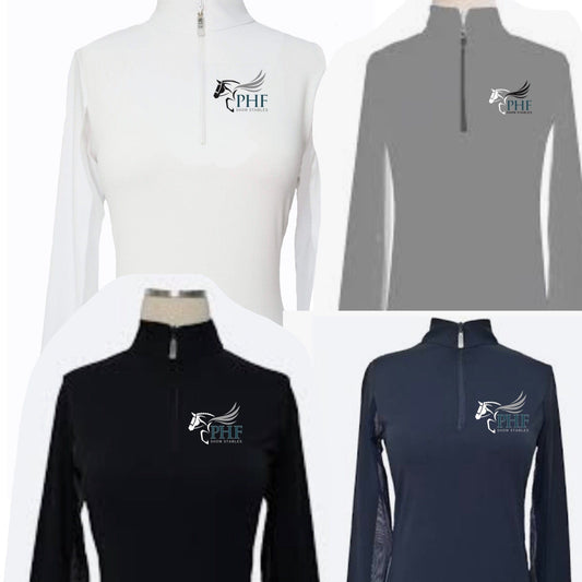 Equestrian Team Apparel Pegasus Hill Farm Ladies Sun Shirts equestrian team apparel online tack store mobile tack store custom farm apparel custom show stable clothing equestrian lifestyle horse show clothing riding clothes horses equestrian tack store