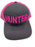 Equestrian Team Apparel Custom Team Hats Gray/Pink Trucker Cap-HUNTER. equestrian team apparel online tack store mobile tack store custom farm apparel custom show stable clothing equestrian lifestyle horse show clothing riding clothes horses equestrian tack store
