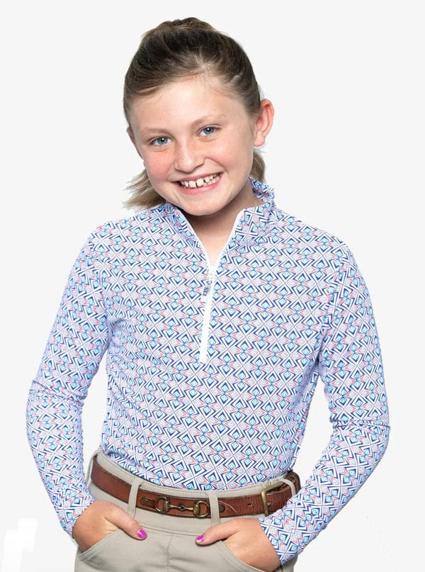 EIS Youth Shirt Retro Diamonds EIS- Sun Shirts Youth (Small 4-6) equestrian team apparel online tack store mobile tack store custom farm apparel custom show stable clothing equestrian lifestyle horse show clothing riding clothes ETA Kids Equestrian Fashion | EIS Sun Shirts horses equestrian tack store