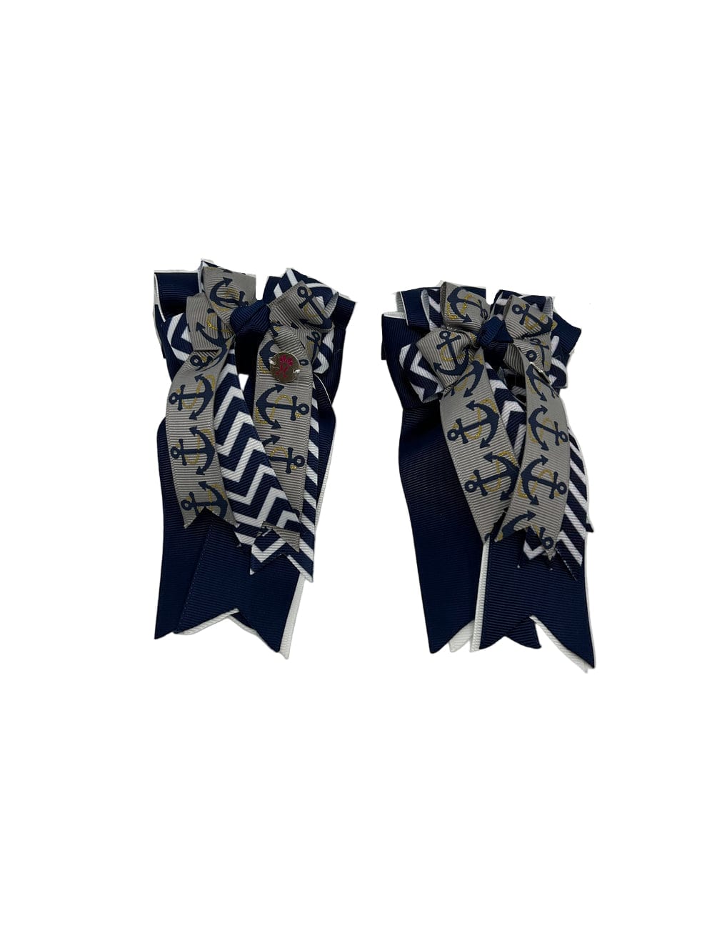 PonyTail Bows 3" Tails PonyTail Bows- Anchors Away equestrian team apparel online tack store mobile tack store custom farm apparel custom show stable clothing equestrian lifestyle horse show clothing riding clothes PonyTail Bows | Equestrian Hair Accessories horses equestrian tack store